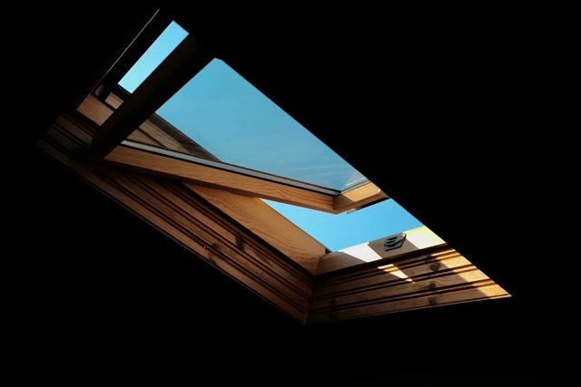 Skylight in dark background